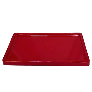 Bandeja Retangular Dubai Plástica Vermelho Decorativa Festa