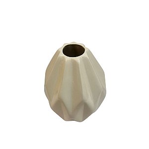 Vaso Suíça Cerâmica Off White Decoração Festas Enfeite