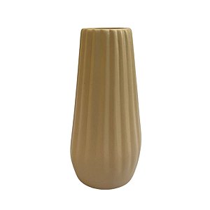 Vaso Londres Decorativo Home Decor Cerâmica Bege Fosco