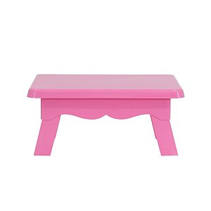 BANQUINHO PLASTICO ROSA CLARO