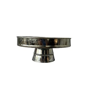 Boleira Metal Galvanizado Borda Para Baixo 25cm Decoração