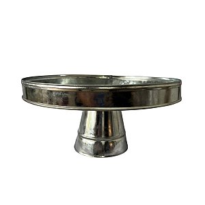 Boleira Metal Galvanizado Borda Para Cima 30cm Decoração