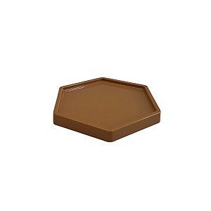 Bandeja Sextavada Dubai Plástica Caramelo Pequena Decorativa