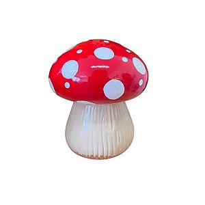 COGUMELO CERAMICA VERMELHO GRAMA BEGE