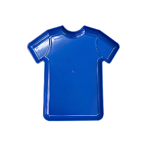 Bandeja Camisa Futebol Plástico Azul Royal Decoração Festas