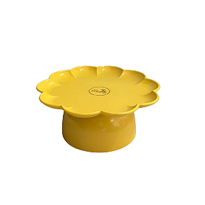 Boleira Flor Grande Com Pé Só Boleiras Amarelo Butter Festa