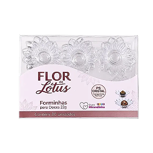 Forminha Flor de Lotus Transparente Para Doces 30 uni