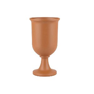 Vaso Plástico Aura Caramelo Decorativo Flores