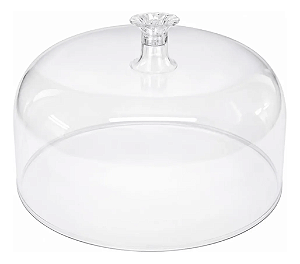 Tampa De Bolo Acrilico 26cm Elegante Resistente