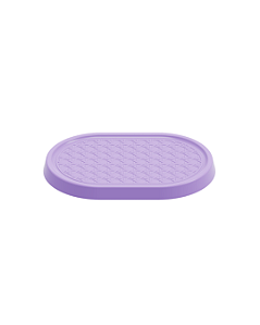 Bandeja Plástica Oval Tela Indiana Lilás Candy Decorar Festa