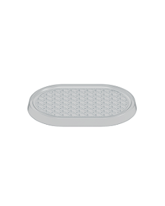 Bandeja Plástica Oval Tela Indiana Transparente Decorar