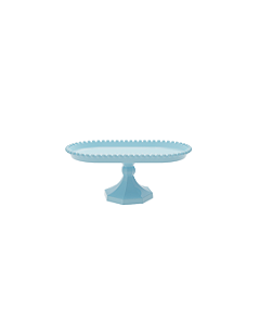 Boleira Pérola Oval Plástico Azul Candy Decoração
