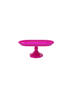 Boleira Pérola Oval Plástico Pink Decoração