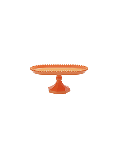 Boleira Pérola Oval Plástico Papaya Decoração