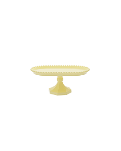 Boleira Pérola Oval Plástico Amarelo Candy Decoração