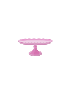 Boleira Pérola Oval Plástico Rosa Candy Decoração