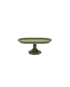 Boleira Pérola Oval Plástico Verde Menta Decoração