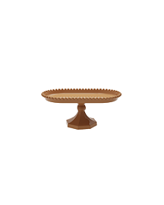 Boleira Pérola Oval Plástico Caramelo Decoração