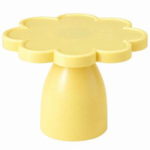 Boleira Flower Só Boleiras Grande 23x18,5 Fosco Amarelo Butter Festas