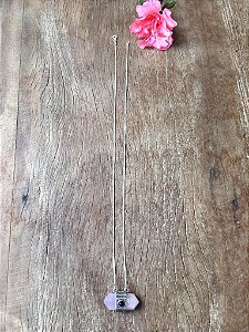 Pendente Com Cristal Quartzo Rosa - Prata 925