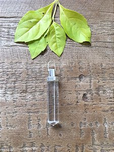 Pingente Difusor Cristal Natural  4.5 cm - Prata 925