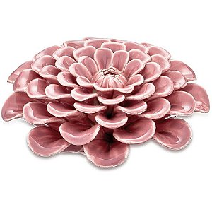 Flor Rosa Em Cerâmica