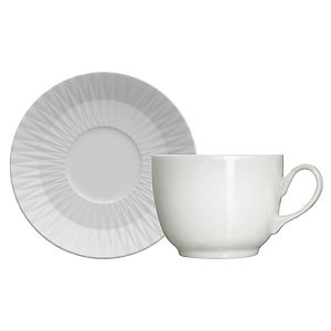 Xícara De Chá Com Pires Diamante Branco 240Ml