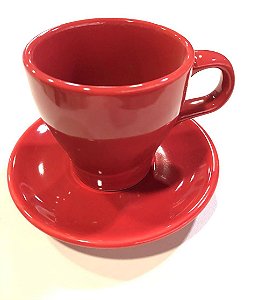 Xícara de Chá com pires Tulipa Vermelho 280ml