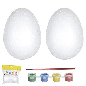 Conjunto 2 Ovos Páscoa Para Pintar 9Cm