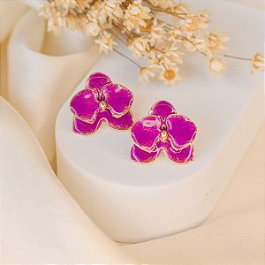 Mais Bella - Brinco Orquídea Roxa