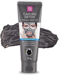 MÁSCARA FACIAL WASH-OFF CARVÃO DETOX KISS 75G