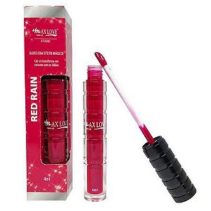 GLOSS COM EFEITO MÁGICO MAX LOVE - RED RAINGLOSS COM EFEITO MÁGICO MAX LOVE - RED RAIN