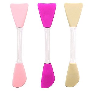 Pincel espátula duo de silicone para máscara de argila e máscara diversas Skincare