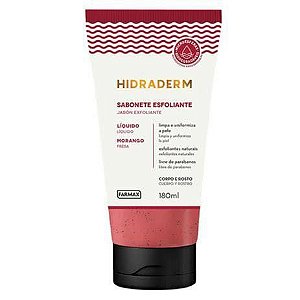 SABONETE LÍQUIDO ESFOLIANTE MORANGO HIDRADERM 180ML