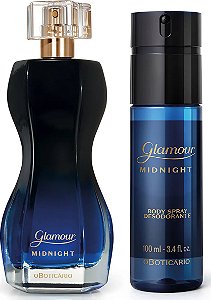 Combo Glamour Midnight: Desodorante Colônia 75ml + Body Spray 100ml