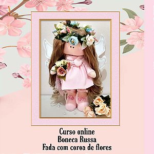 Curso Online  - Fada com Cora de Flores