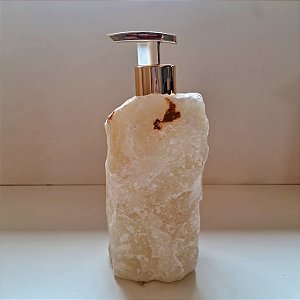 Saboneteira Ônix Bruto - Dourado