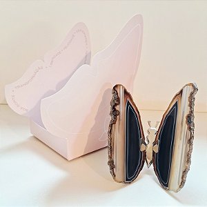 Borboleta Ágata Marrom - Prata - Coleção Asas