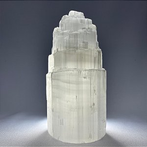 Torre Selenita Branca - 15cm