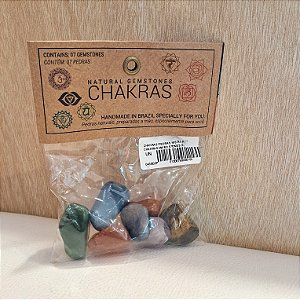 Kit Pedras Roladas 7 Chakras P