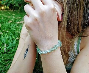 Pulseira Fluorita Verde Bruta