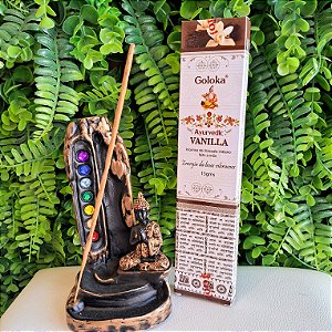 Incenso Massala Goloka Vanilla - Energia de Boas Vibrações