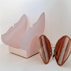 Borboleta Ágata Marrom - Prata - Coleção Asas