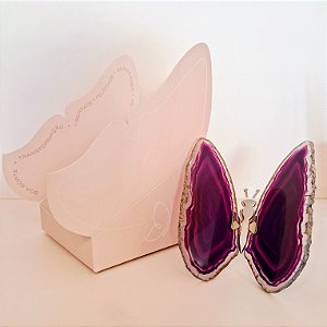 Borboleta Ágata Roxa - Coleção Asas