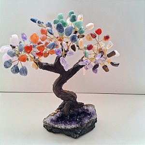 Árvore Chakras - Base Ametista - 24 Galhos