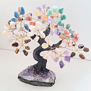 Árvore Chakras - Base Ametista - 24 Galhos