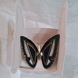 Borboleta Ágata Preta - Coleção Asas