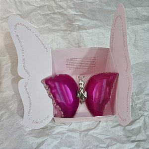 Borboleta Ágata Pink - Coleção Asas