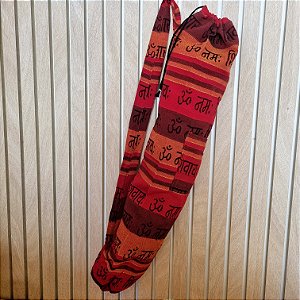 Bolsa Sacola Indiana Porta Mat Tapete Yoga - Vermelho e Marrom