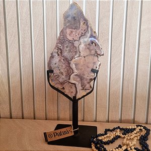 Chapa Ametista Rosa - Base de Ferro